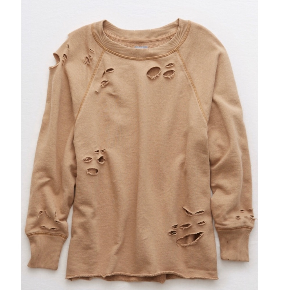 Aerie distressed city sweatshirt
